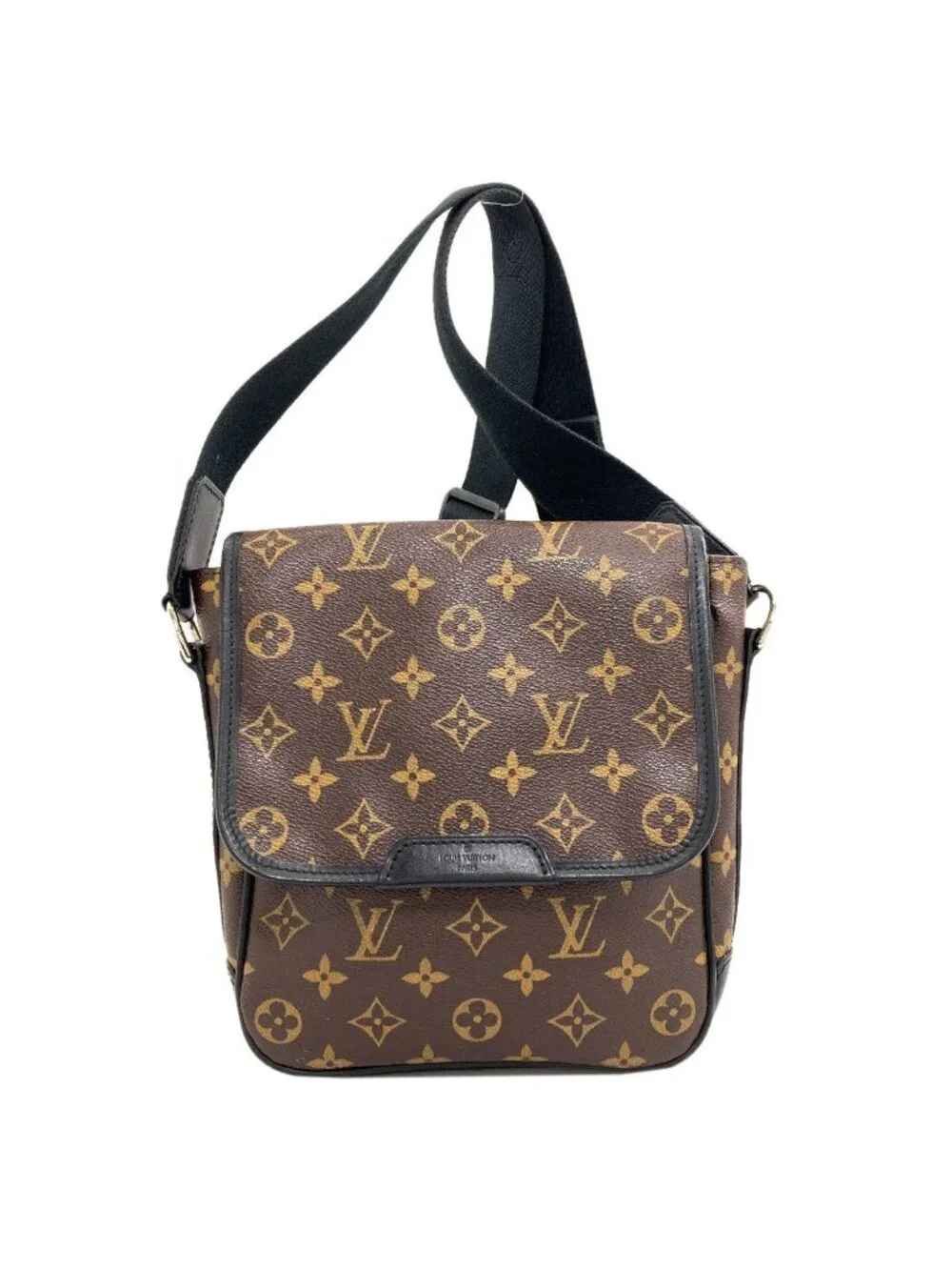 Louis Vuitton Bus PM Monogram Macassar Shoulder Bag Canvas